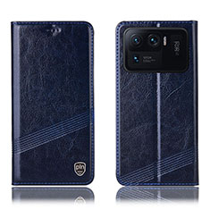 Funda de Cuero Cartera con Soporte Carcasa H09P para Xiaomi Mi 11 Ultra 5G Azul