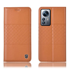 Funda de Cuero Cartera con Soporte Carcasa H09P para Xiaomi Mi 12 Lite 5G Naranja