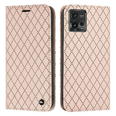 Funda de Cuero Cartera con Soporte Carcasa H09X para Motorola Moto G72 Oro