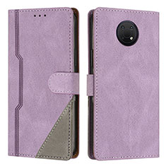 Funda de Cuero Cartera con Soporte Carcasa H09X para Nokia G50 5G Morado