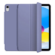 Funda de Cuero Cartera con Soporte Carcasa H10 para Apple iPad 10.9 (2022) Gris Lavanda