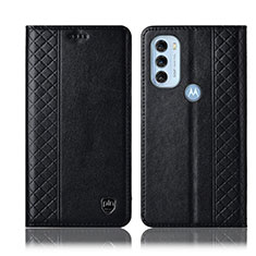 Funda de Cuero Cartera con Soporte Carcasa H10P para Motorola Moto G71 5G Negro