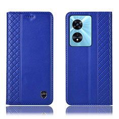 Funda de Cuero Cartera con Soporte Carcasa H10P para Oppo A1 Pro 5G Azul