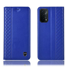 Funda de Cuero Cartera con Soporte Carcasa H10P para Oppo A93 5G Azul