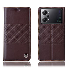 Funda de Cuero Cartera con Soporte Carcasa H10P para Oppo K10 Pro 5G Marron