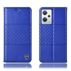 Funda de Cuero Cartera con Soporte Carcasa H10P para Oppo K10X 5G Azul