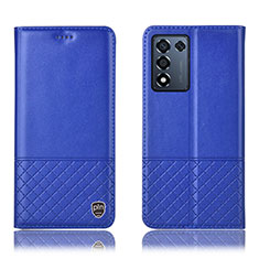 Funda de Cuero Cartera con Soporte Carcasa H10P para Realme 9 SE 5G Azul