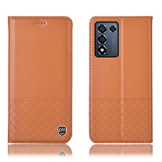 Funda de Cuero Cartera con Soporte Carcasa H10P para Realme 9 SE 5G Naranja