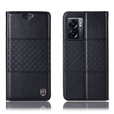 Funda de Cuero Cartera con Soporte Carcasa H10P para Realme V23i 5G Negro