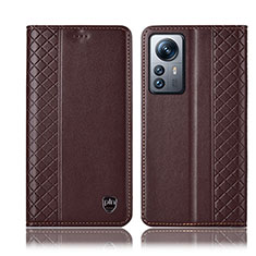 Funda de Cuero Cartera con Soporte Carcasa H10P para Xiaomi Mi 12 Lite 5G Marron