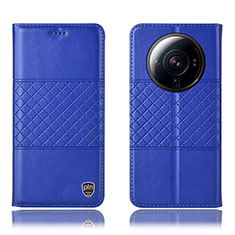 Funda de Cuero Cartera con Soporte Carcasa H10P para Xiaomi Mi 12 Ultra 5G Azul