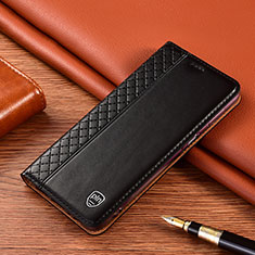 Funda de Cuero Cartera con Soporte Carcasa H10P para Xiaomi Redmi Note 9 4G Negro