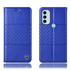 Funda de Cuero Cartera con Soporte Carcasa H11P para Motorola Moto G71 5G Azul