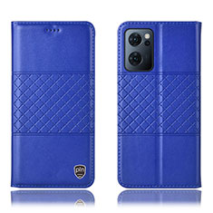 Funda de Cuero Cartera con Soporte Carcasa H11P para OnePlus Nord CE 2 5G Azul