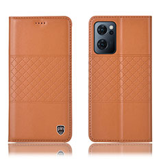 Funda de Cuero Cartera con Soporte Carcasa H11P para OnePlus Nord CE 2 5G Naranja