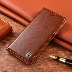 Funda de Cuero Cartera con Soporte Carcasa H11P para Samsung Galaxy S21 5G Marron