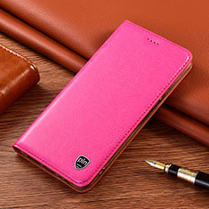 Funda de Cuero Cartera con Soporte Carcasa H11P para Samsung Galaxy S24 5G Rosa Roja