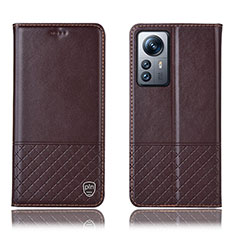 Funda de Cuero Cartera con Soporte Carcasa H11P para Xiaomi Mi 12 Lite 5G Marron