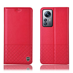 Funda de Cuero Cartera con Soporte Carcasa H11P para Xiaomi Mi 12 Lite 5G Rojo