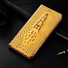 Funda de Cuero Cartera con Soporte Carcasa H15 para Apple iPhone 13 Pro Max Amarillo