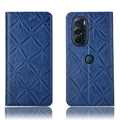 Funda de Cuero Cartera con Soporte Carcasa H15P para Motorola Moto Edge Plus (2022) 5G Azul