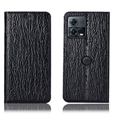 Funda de Cuero Cartera con Soporte Carcasa H15P para Motorola Moto Edge S30 Pro 5G Negro