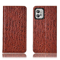 Funda de Cuero Cartera con Soporte Carcasa H15P para Motorola Moto G32 Marron