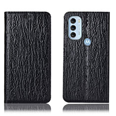 Funda de Cuero Cartera con Soporte Carcasa H15P para Motorola Moto G71 5G Negro