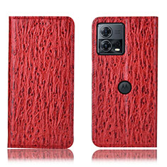 Funda de Cuero Cartera con Soporte Carcasa H15P para Motorola Moto S30 Pro 5G Rojo