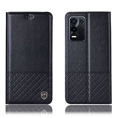 Funda de Cuero Cartera con Soporte Carcasa H15P para Oppo K9X 5G Negro