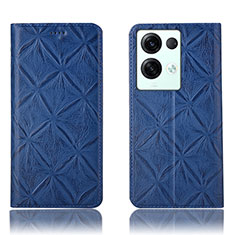 Funda de Cuero Cartera con Soporte Carcasa H15P para Oppo Reno8 Pro 5G Azul