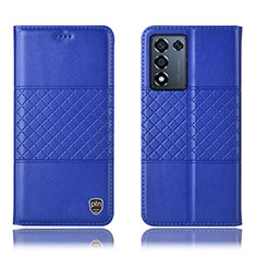 Funda de Cuero Cartera con Soporte Carcasa H15P para Realme 9 SE 5G Azul