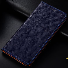 Funda de Cuero Cartera con Soporte Carcasa H15P para Samsung Galaxy F52 5G Azul