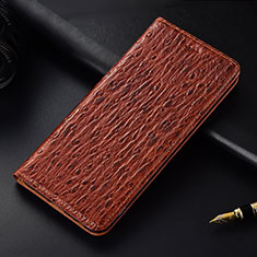 Funda de Cuero Cartera con Soporte Carcasa H16 para Apple iPhone 13 Pro Max Marron