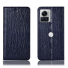 Funda de Cuero Cartera con Soporte Carcasa H16P para Motorola Moto Edge 30 Ultra 5G Azul