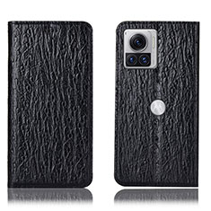 Funda de Cuero Cartera con Soporte Carcasa H16P para Motorola Moto Edge 30 Ultra 5G Negro