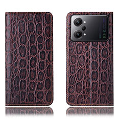 Funda de Cuero Cartera con Soporte Carcasa H16P para Oppo K10 Pro 5G Marron