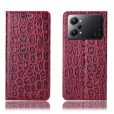 Funda de Cuero Cartera con Soporte Carcasa H16P para Oppo K10 Pro 5G Rojo