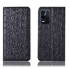 Funda de Cuero Cartera con Soporte Carcasa H16P para Oppo K9X 5G Negro