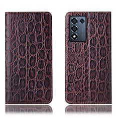 Funda de Cuero Cartera con Soporte Carcasa H16P para Realme 9 SE 5G Marron