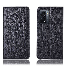 Funda de Cuero Cartera con Soporte Carcasa H16P para Realme V23i 5G Negro