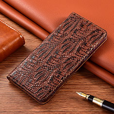 Funda de Cuero Cartera con Soporte Carcasa H17P para Apple iPhone 12 Mini Marron