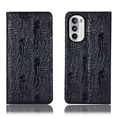 Funda de Cuero Cartera con Soporte Carcasa H17P para Motorola Moto Edge (2022) 5G Negro