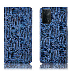 Funda de Cuero Cartera con Soporte Carcasa H17P para OnePlus Nord N200 5G Azul