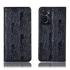 Funda de Cuero Cartera con Soporte Carcasa H17P para Oppo A36 Negro