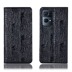 Funda de Cuero Cartera con Soporte Carcasa H17P para Oppo Reno7 Pro 5G Negro