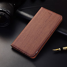 Funda de Cuero Cartera con Soporte Carcasa H18 para Apple iPhone 13 Pro Marron