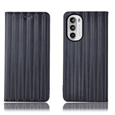 Funda de Cuero Cartera con Soporte Carcasa H18P para Motorola Moto G82 5G Negro