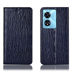 Funda de Cuero Cartera con Soporte Carcasa H18P para Oppo A1x 5G Azul