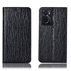 Funda de Cuero Cartera con Soporte Carcasa H18P para Oppo A36 Negro